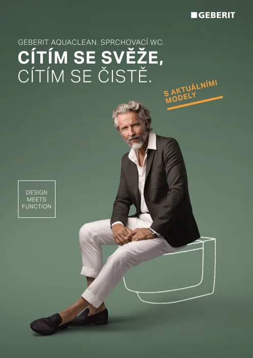 Obálka katalogu Geberit AquaClean brožura 2021