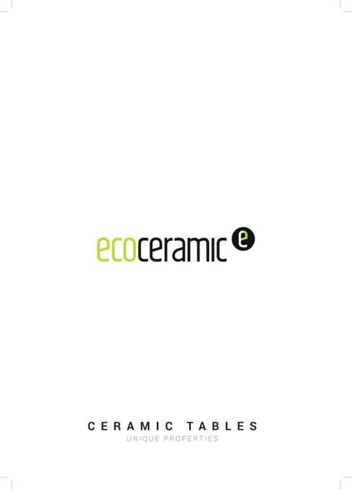 Obálka katalogu Stoly s keramickou deskou - Ecoceramic