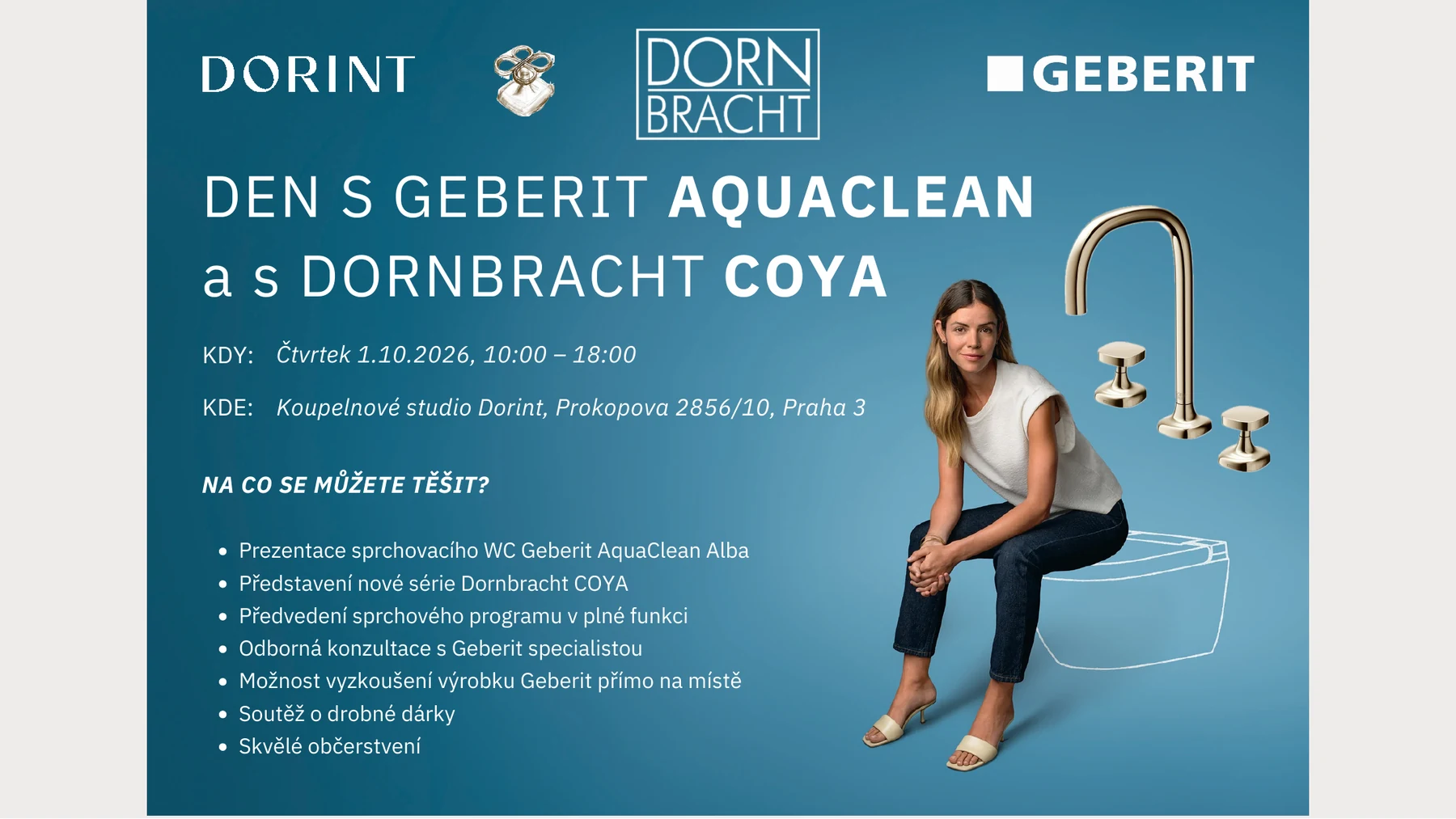 Pozvánka na Den s Geberit AquaClean a Dornbracht CYOA