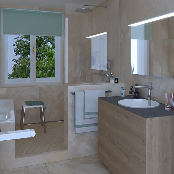 Koupelna v bytě na Praze 8