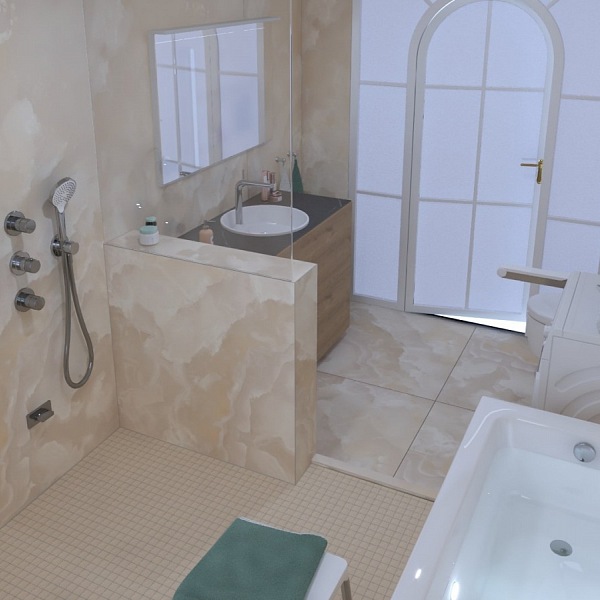 Koupelna v bytě na Praze 1