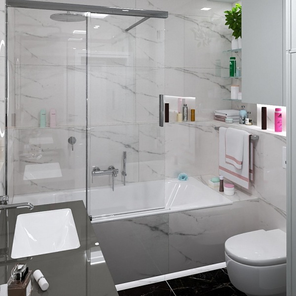 vizualizace koupelny Praha 2