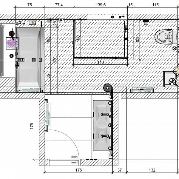 Realizace koupelny - vizualizace 5