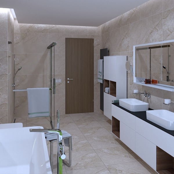 Koupelna v loftovém bytě na Praze 5