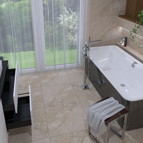 Koupelna v loftovém bytě na Praze 5