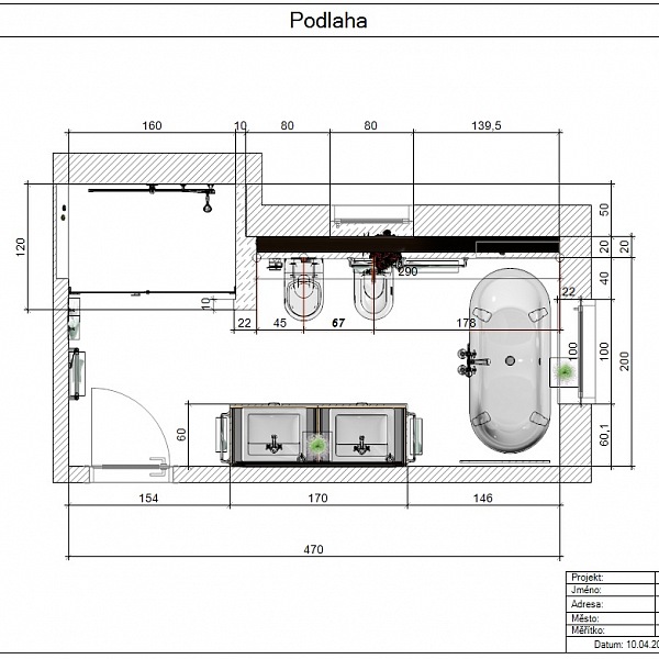 vizualizace koupelny Roubenka 6