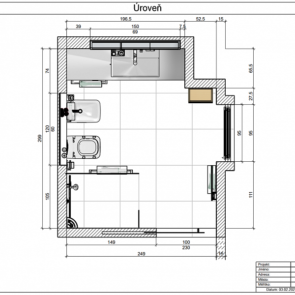 vizualizace koupelny Praha 6