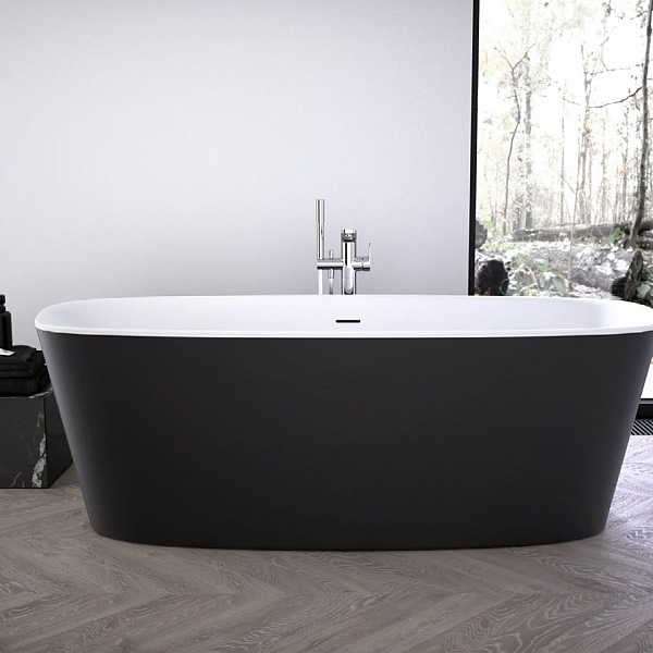 volně stojící vana černá